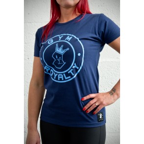 Ladies Loud and Proud T-Shirt - Navy with Blue Print 